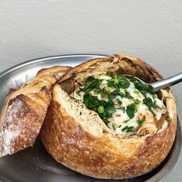 French Onion Bread Bowl Soup 