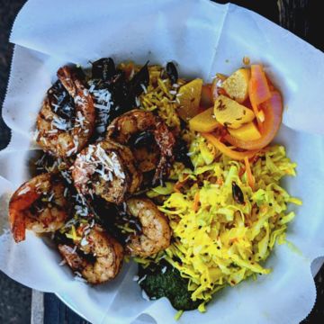 Methi Mirchi Shrimp Plate