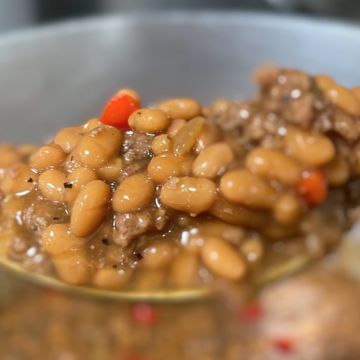 Sweet & Smoky BBQ Beef Baked Beans 