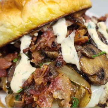 Double bacon Swiss