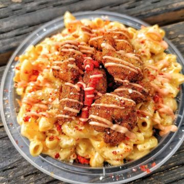 Cornmeal Fried Shrimp Mac