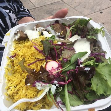 Grilled Spicy Beef over rice Platter