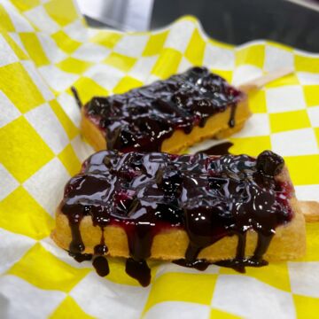Blueberry and Chocolate Waffle Pops