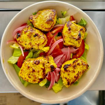 Chicken kabob salad