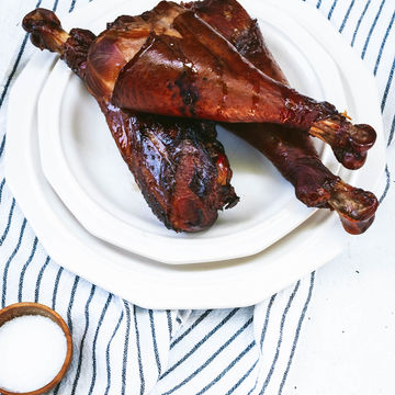 pecan wood smoke Deep fried turkey legs