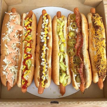 Grizzly Footlong Coney Island chili dogs