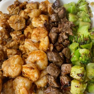 Hibachi Trio Chicken Steak Shrimp