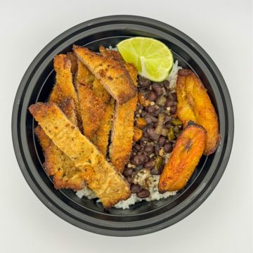 Bistec Empanizado (Breaded Steak) Bowl