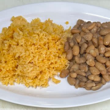 RICE AND BEANS OR CHIPS