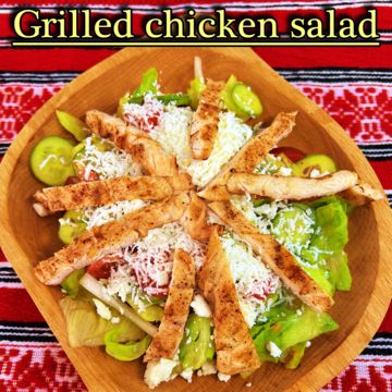 8. Grilled chicken salad with feta cheese