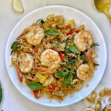 Shrimp Stir fry paella rice