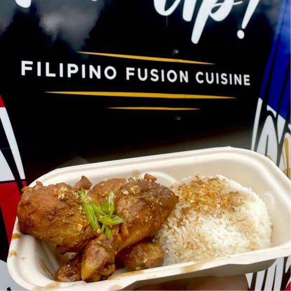 Chicken Adobo Rice Bowl w/mac salad