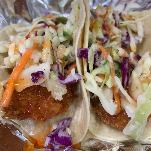 Coconut shrimp Tacos