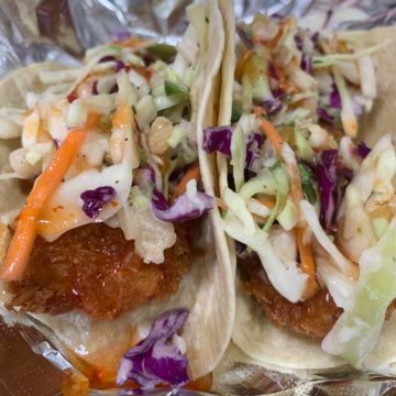 Coconut shrimp Tacos