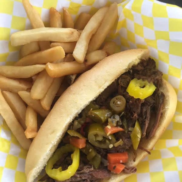 Chicago Style Italian Beef Sandwich  w/ Side Fries