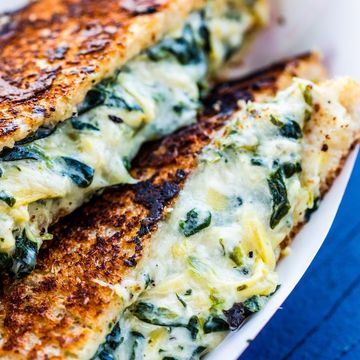 Spinach Artichoke Grilled Cheese