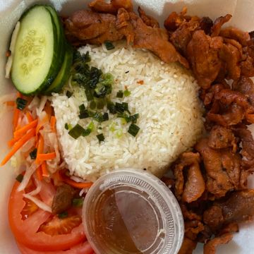 Grilled Pork with Steam Rice