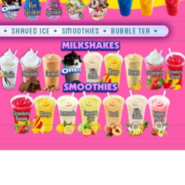 Milk shakes and smoothies