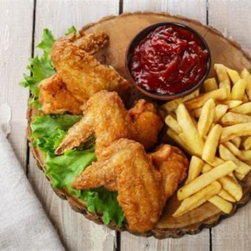 Chicken wings & Fries