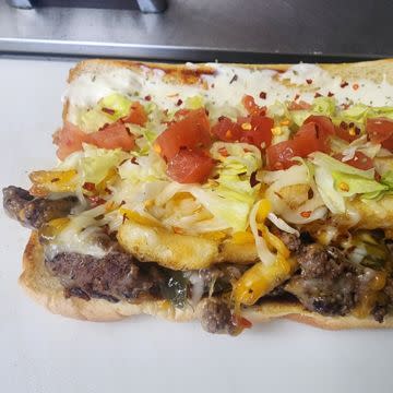 French Fry Fajita Burger