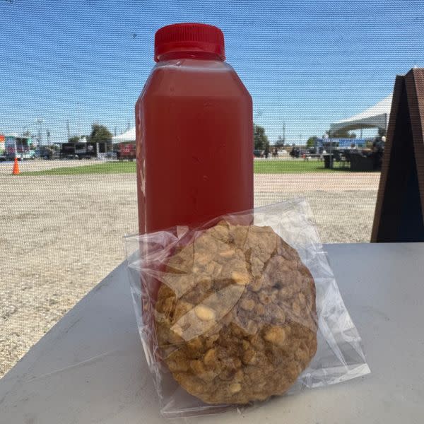 Cookie and Watermelon Juice