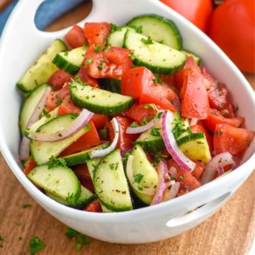 Tomato and cucumber salad