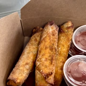 Shrimp/Crab or Salmon and Spinach Egg Rolls
