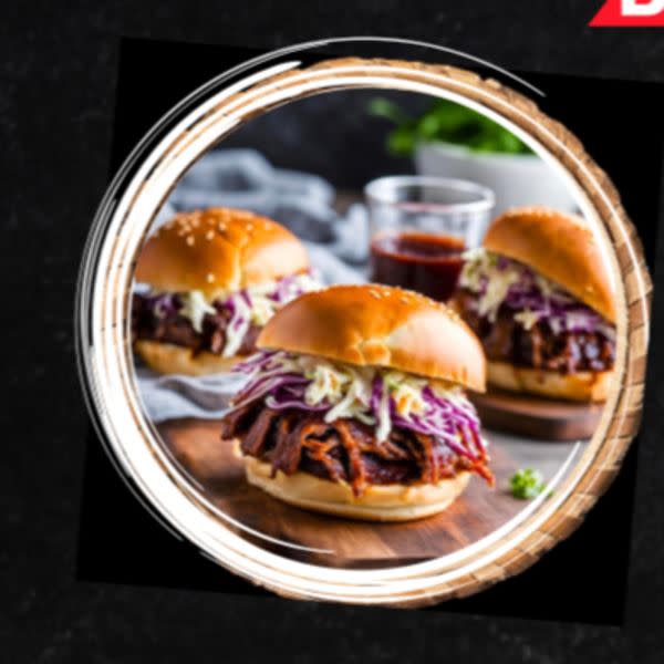 Brisket Sandwich with fries
