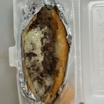 Beef Philly Cheesesteak Sandwich
