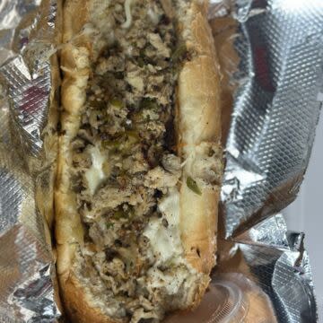Chicken Philly cheesesteak sandwich