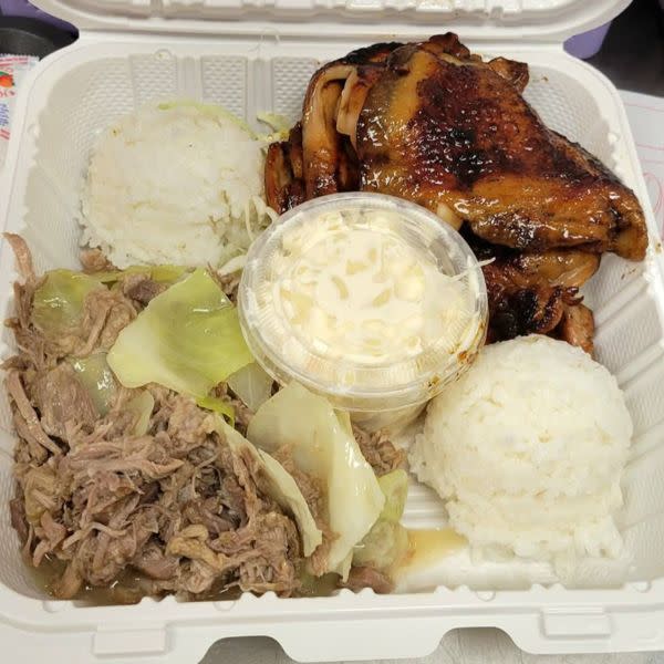 Kalua Pork with BBQ Chicken