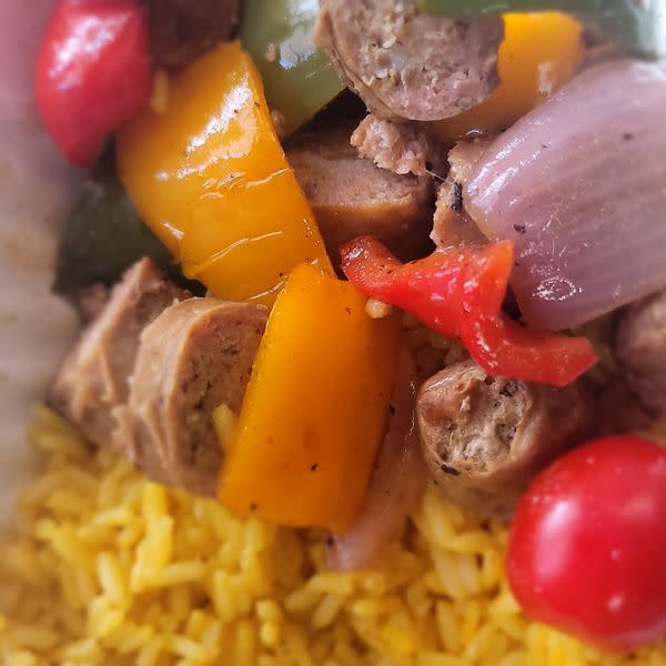 Large Kabob Bowl -- Italian Sausage