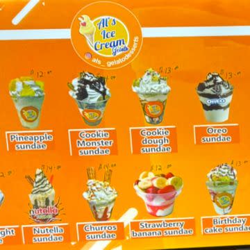 gelato sundaes