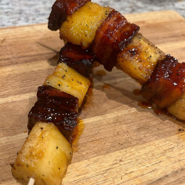 Pork Belly Pineapple Skewers