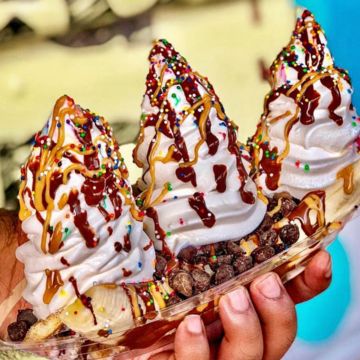 Banana Split w/ Chopped DoughCone