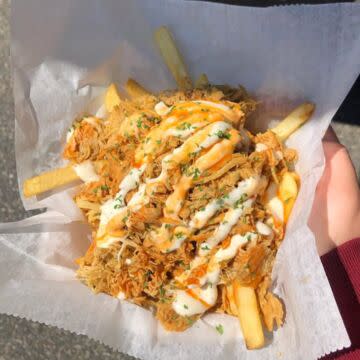 Pulled Chicken Loaded Fries