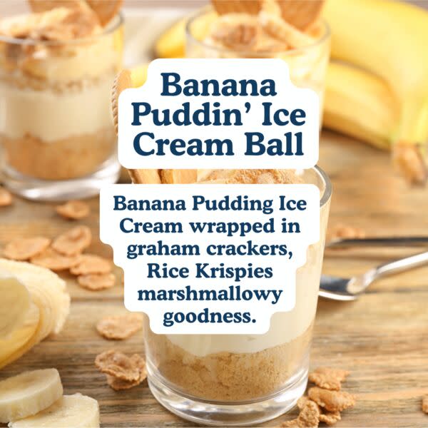 Banana cream pie ice cream ball