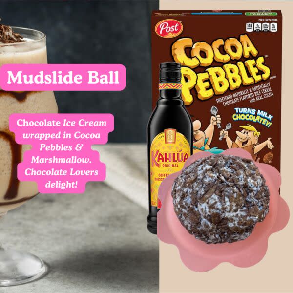 Mudslide ice cream ball