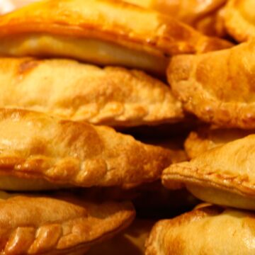 Fried peach & Apple muscadine turnovers