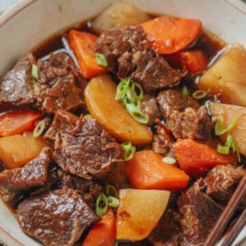 Soy Braised beef with carrots & potatoes