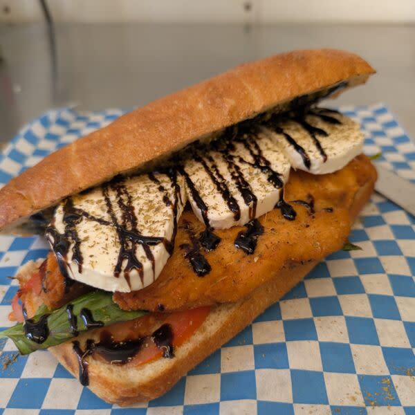Caprese Chicken Cutlet Sandwich