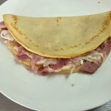 Ham and cheese Crepes