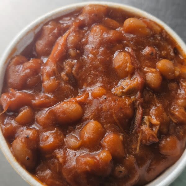 BBQ Beans with Pulled Pork