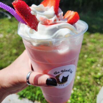 Strawberries & Cream Italian soda