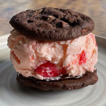 Cherry Vanilla Ice Cream Sandwich