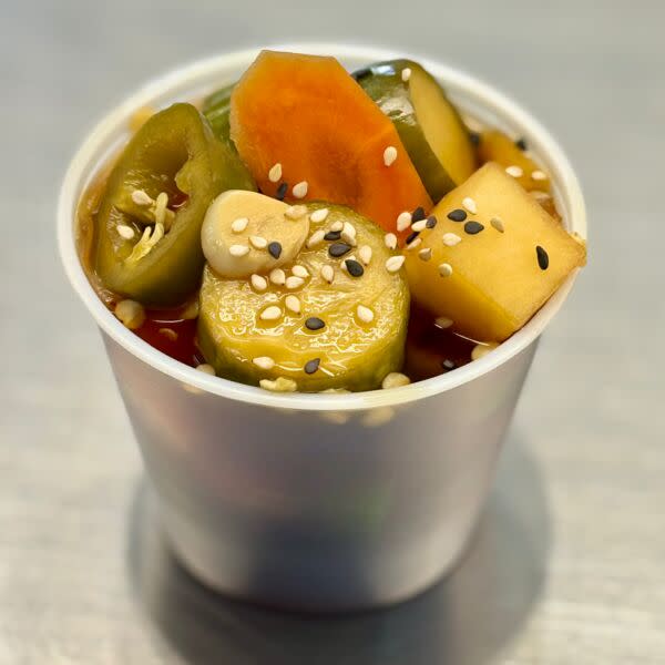 Jangajji (Soy Sauce-Pickled Vegetables and Jalapenos)