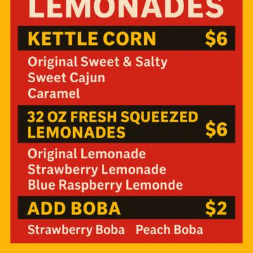 Kettle Corn & Fresh Squeezed Lemonades