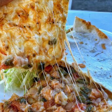 Pastor quesadilla