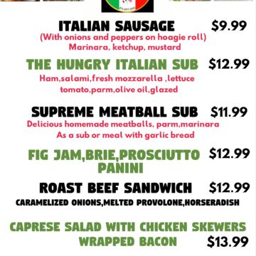 Lunch Menu