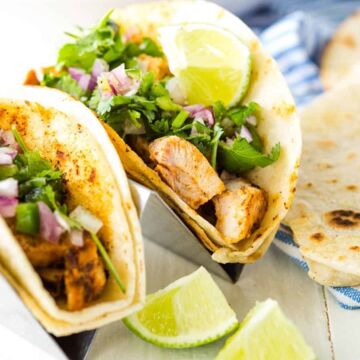 4 chicken tacos